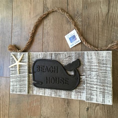 Beach House Whale On Reclaimed Wood Whale Whale Plaque Beach