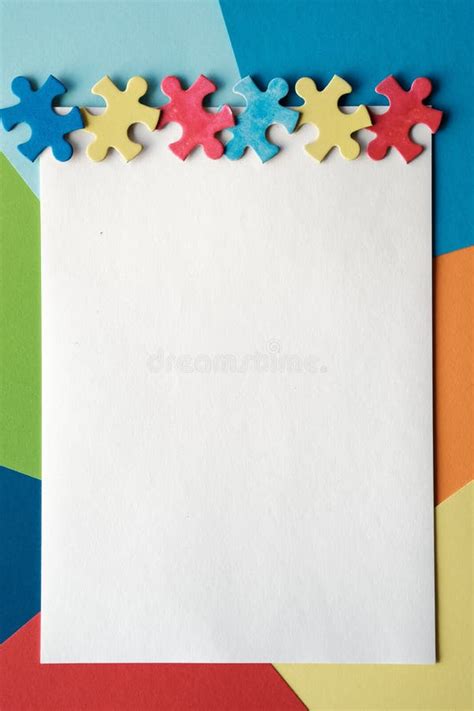 Autism Awareness Day World Autism Day Frame With Puzzle Pieces Copy