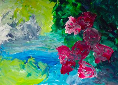 Marcy Brennan Art Abstract Rose Garden By Marcy Brennan