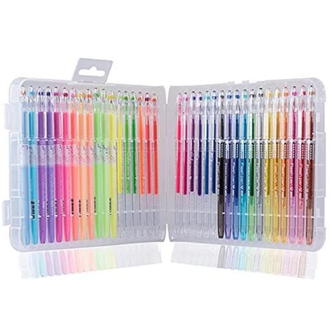 36 Colors Fluorescent Glitter Pastel Gel Pens For Scrapbooks Greeting