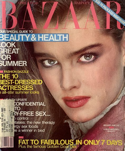 Brooke Shields Covers Harpers Bazaar Magazine United States April
