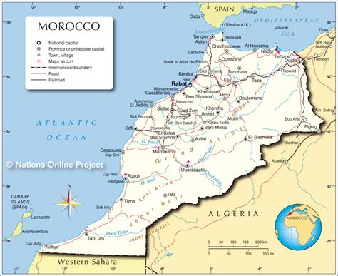 Political Map Of Morocco Nations Online Project