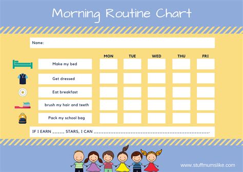 Kids Morning Routine Checklist With Free Printable Stuff Mums Like