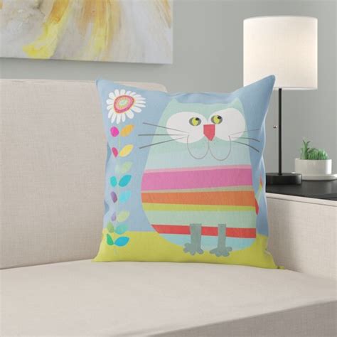 we love cushions stripy cat kali stileman cushion uk