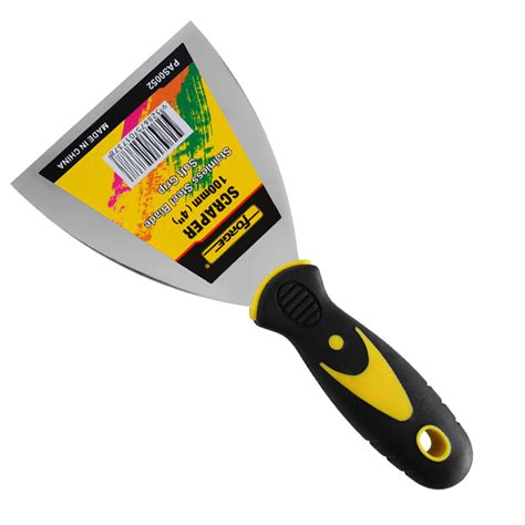 4 Stainless Steel Wall Scraper Putty Knife With Tpr Soft Handle