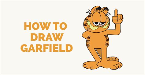 How To Draw Garfield Easy Drawing Guides Easy Drawings Drawing