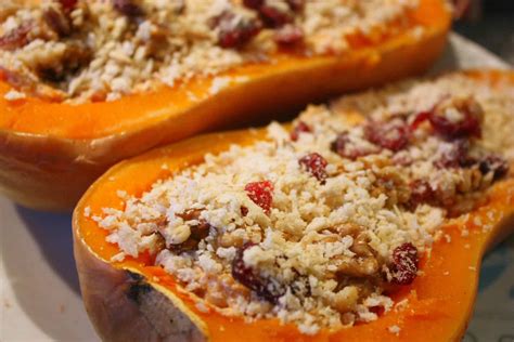 Christmas Dinner Recipe Twice Baked Butternut Squash With Cashew