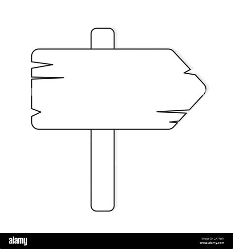 blank road sign post icon Stock Vector Image & Art - Alamy