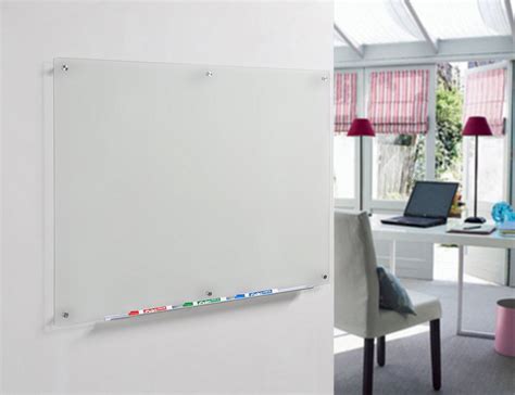 Frosted Glass Dry Erase Board With Aluminum Marker Tray Non Magnetic Glass Dry Erase Dry