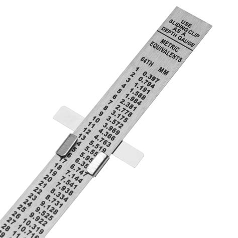 New 6 Inch Pocket Clip Depth Length Ruler Scale Gauge Marking Measuring
