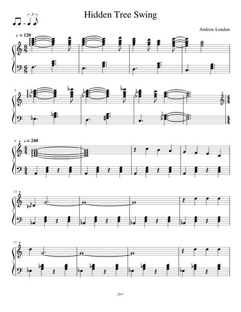 Browse and play sheet music then print on your printer. Hidden Rope Swing Sheet music for Piano (Solo) | Musescore.com