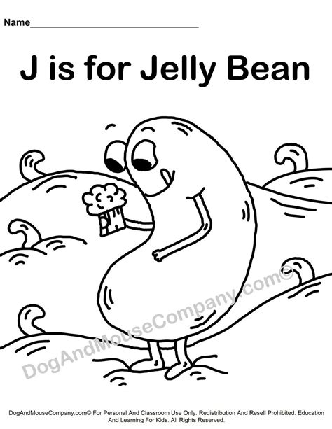 600x600 best photos of j coloring pages for preschoolers. J Is For Jelly Bean Coloring Page | Learn Your ABC's ...