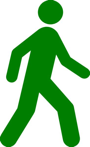 Walking Man Green Clip Art At Vector Clip Art Online