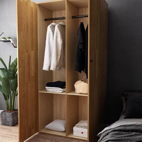 Closet organizers and closet systems made entirely with 100% solid hardwood, with a. DAMIEN Solid Wood Closet | MYSEAT.sg | Free Delivery ...