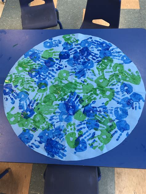 Earth day crafts for kids projects: Earth day classroom Earth! #classroomearth #handprint # ...
