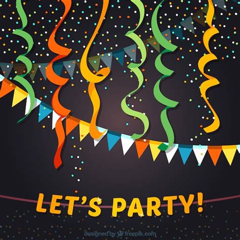 Free Vector Lets Party Background