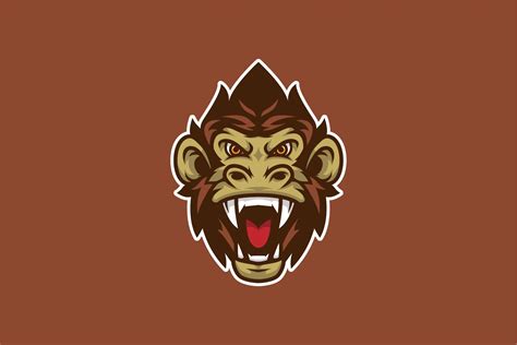 Monkey Head Mascot And Esport Logo Branding And Logo Templates ~ Creative