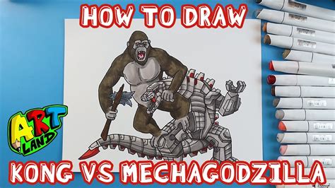 How To Draw KONG VS MECHAGODZILLA YouTube