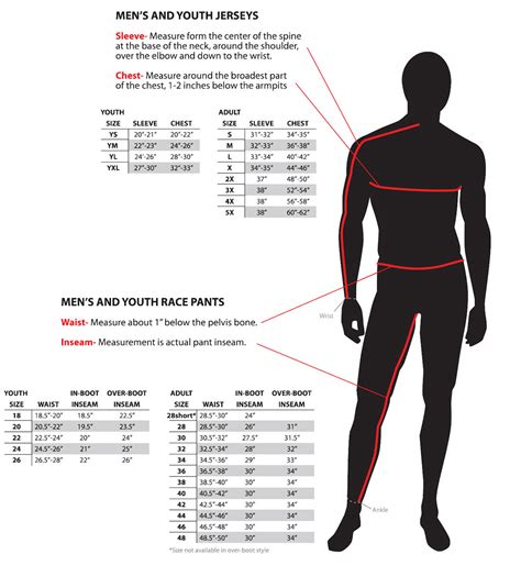 Size Chart Fly Racing Mens Youth Gear Fortnine Canada