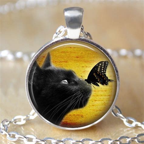 Black Cat Pendant Cat Necklace Black Cat Jewelrygothic Pendant