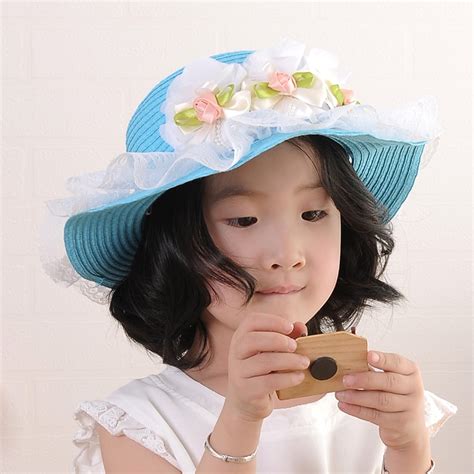 Buy Dingdnshow 2019 Brand Sun Hat Kid Flower Wide