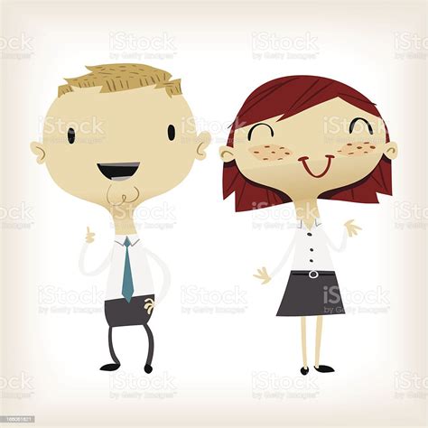 Two Wiggly Business Folks Stock Illustration Download Image Now