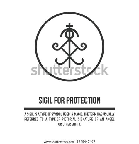 Sigil Sigil Protection Government Stylized Image Stock Vector Royalty