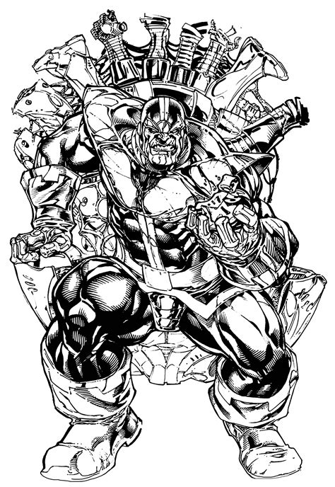 Cars and trucks of various brands, airplanes, helicopters, rural and urban transport, construction equipment. Thanos marvel - Livres et Comics - Coloriages difficiles ...