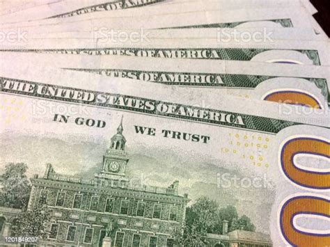 Multiple Dollar Bills Reading In God We Trust Stock Photo Download