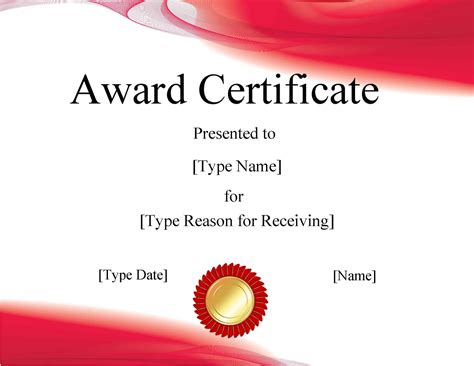 Free Certificate Template Word Instant Download