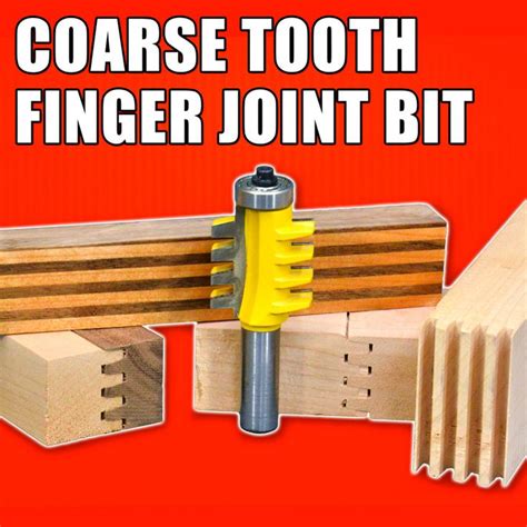Reversible Finger Joint Router Bit Coarse Tooth Finger Joints