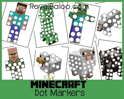 Whether you need to print labels for closet and pantry organization or for shipping purposes, you can make and print custom labels of your very own. Free Minecraft Dot Marker Printables - Royal Baloo