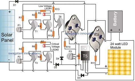 Solar pathway light circuit with constant voltage. Simple Solar LED Highway Lighting System | Homemade Circuit Projects