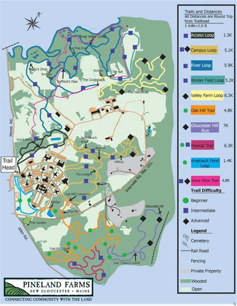 Pineland Farms Xc Trail Map Liftopia