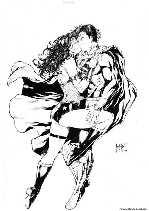 Coloring pages, superhero coloring pages / by rishabh. Print superman and wonder woman by leomatos coloring pages ...