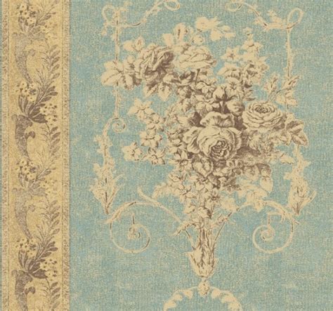 Download Wallpaper Sample Ronald Redding French Floral In Blue
