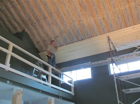 An activation, design and build studio based in venice, ca. Building The Turner House: The start of a knotty pine ceiling