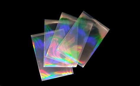 100pcs Holographic Card Sleeves Cover Shinny Rainbow