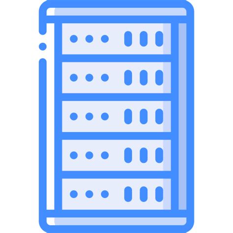 Servers Basic Miscellany Blue Icon