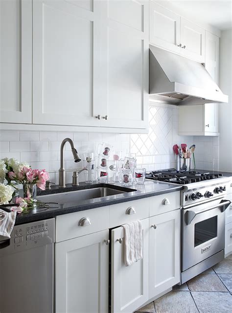 Full overlay shaker style doors and drawers. White Shaker Cabinets - Transitional - kitchen - Lilly ...