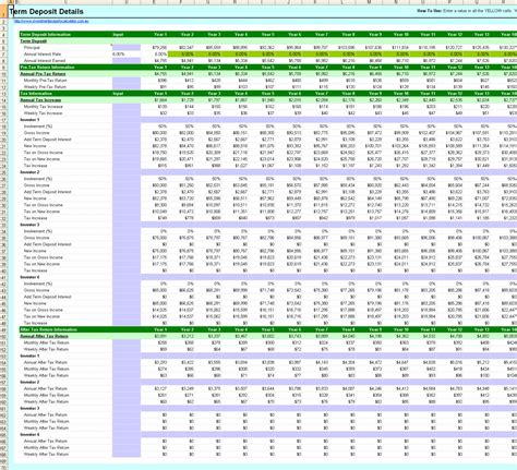 Investment Calculator Spreadsheet Resourcesaver To Investment
