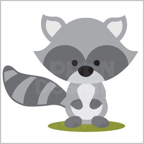 Woodland Raccoon Svg Cutting File Cliparts Mapache Bebé Mapache