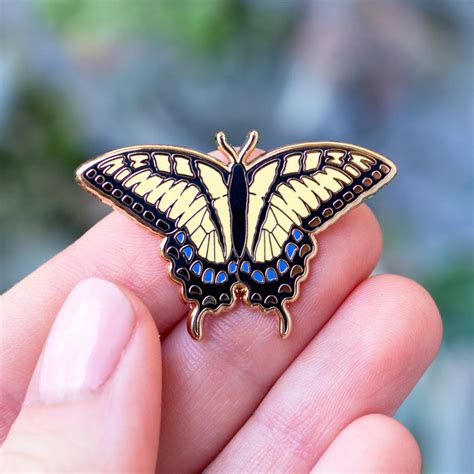 Monarch Swallowtail And Birdwing Butterfly Set Enamel Pins Enamel
