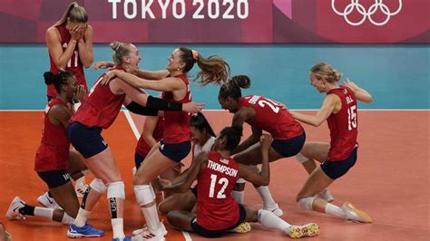 U S Women Beat Brazil To Win 1st Olympic Volleyball Gold