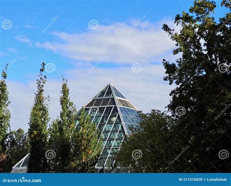 Muttart Conservatory Edmonton With One Pyramids Stock Photo Image Of
