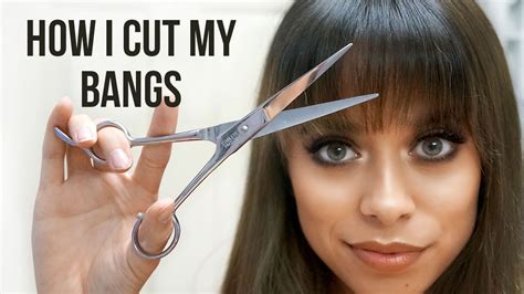 Before cut, comb your hair to remove knots and tangles. How I Cut My Bangs // Wispy + Straight Across - YouTube