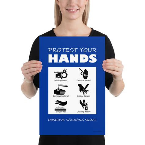 Workplace Safety Poster Promote Hand Protection Inspire Safety