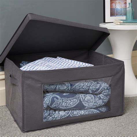 66l Large Collapsible Storage Box Foldable Canvas Cubes Laundry Basket