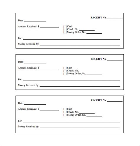 free receipt template template business