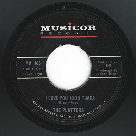 The Platters I Love You 1000 Times Vinyl At Discogs